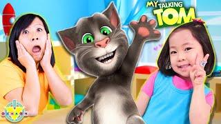 WE PLAY MY TALKING CAT TOM!! Let's Play with Kate & Mommy!