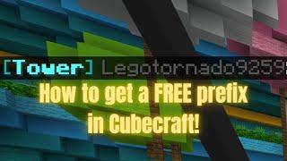 How to Get a FREE Prefix in Cubecraft! | Minecraft Tutorial