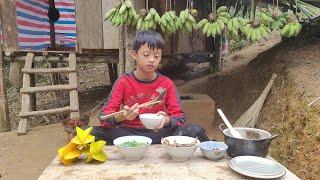 Dat's daily life, remodeling the kitchen and harvesting bananas