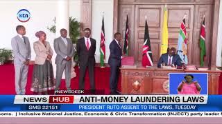 President Ruto assents to the anti-money laundering Bill of 2025 at State House, Nairobi.