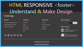 What is Website Footer? | How to use Footer Tag | Get Free Responsive Footer Template - CodingTuting