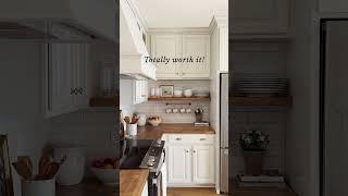 I love my new vintage-style kitchen rail! #kitchenshelf #kitchendesign #customkitchen #charminglook