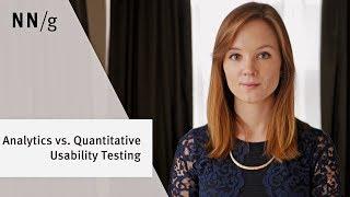 Analytics vs. Quantitative Usability Testing