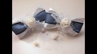 МК 3 варианта Школьные бантики из ленты 2,5 см/MK 3 versions of the school bows of ribbon 2.5 cm