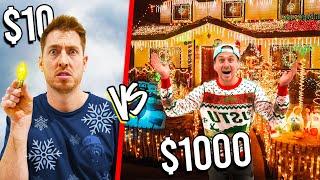 $10 vs $1,000 Christmas Lights! *BUDGET CHALLENGE*