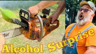 Alcohol Chainsaw Surprisingly Performs Better Than Expected!