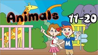 Easy Reading Practice for kids | 80 Animals 11-20