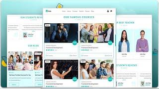 How To Make A Responsive Online Education Website Design Using HTML and CSS