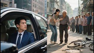 A kind girl saves an old man by the road—seen by a passing CEO, her kindness moves him.