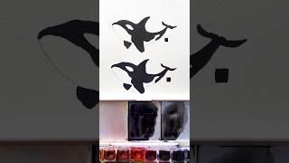 Black vs using a dark value in watercolor #watercolorpainting #watercolor #watercolortutorial