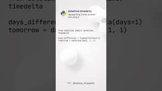 Python's datetime.timedelta