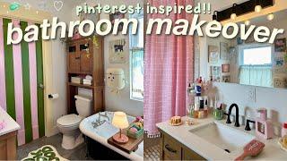 AESTHETIC BATHROOM MAKEOVER🫧 affordable decor + DIY projects *pinterest inspired transformation*