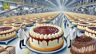 How Millions of Cakes Are Made in a Factory | Automatic Cakes Factory Process