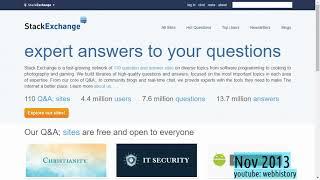 webhistory of stackexchange.com