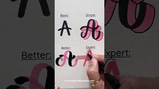 4 Stunning Lettering Styles in One Video! ️ #Shorts #NhuanDaoCalligraphy #handlettering