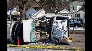 Rollover crash sends one to hospital, shuts down Portage Street in Kalamazoo