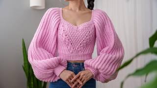 How to Crochet: Cable Stitch Sweetheart Sweater | Pattern & Tutorial DIY