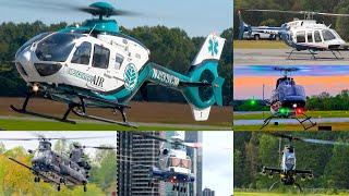 20+ Minutes Helicopters action:EC135,MH-47G,S-92 ,Bell-407,S-76,Bell-429 and more