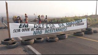 Brazil's indigenous tribe blocks trans Amazonian road in protest