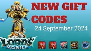 24 September.NEW CODES️ LORDS MOBILE REDEEM CODES 24 September 2024 - LORDS MOBILE CODES