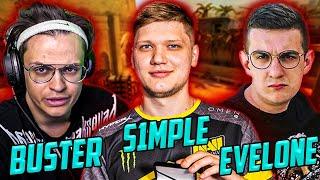 СИМПЛ, ЭВЕЛОН И БУСТЕР ИГРАЮТ В КС ГО / S1MPLE EVELONE BUSTER