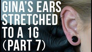 Watch Gina Get Her Ears Stretched to a 1G (Part 7) | UrbanBodyJewelry.com