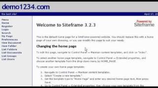 Installing SiteFrame