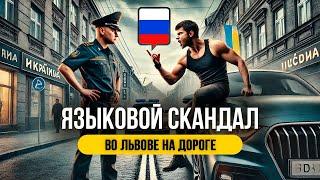 Языковой скандал на дороге Львова: водитель против инспектора ДПС