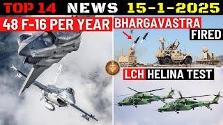 Indian Defence Updates : TATA 48 F-16 Per Year,Drishti-10 Crash,Bhargavastra Test,LCH Helina Test