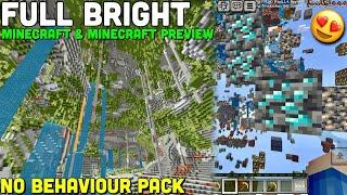 NIGHT VISION Shader for Minecraft PE 1.20.62+ (FULLBRIGHT) NO BEHAVIOUR PACK + X-Ray Texture