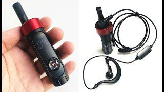 Pocket sized Mini Walkie talkie 99 CH Cylindrical two way radio with earpiece from Aliexpress