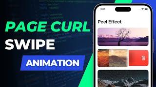 SwiftUI Page Curl Swipe Animation - Swipe to Delete - Peel Effect - Xcode 14