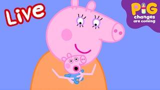 Peppa Pig BABY Episodes LIVE  Pig Changes are Coming! ⭐️ Kids Cartoons #ExpectingPigChanges