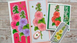 Colouring my Hollyhocks digi image from Ruth Hamilton Design with Tonic Studios Alcohol Markers