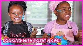 DIY: BAKING A SUMMER CAKE WITH MY BABY COUSIN | YOSHIDOLL