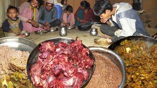 winter BUFF dose of dharme brother family || village local buff soup curry recipe in Nepal ||