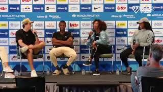 Mondo Duplantis says He would Beat Shelly-Ann Fraser Pryce in a 100m Dash | Brussel Press Conference