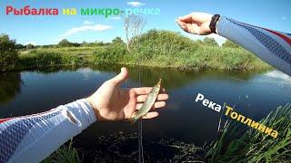 Рыбалка на Микро-речке. Краснопёрка на микро-джиг ??? Река топлинка.