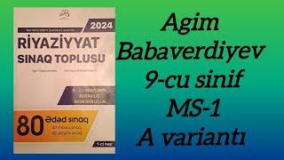 Agim Babaverdiyev 9 cu sinif buraxılış imtahanı sınaq toplusu mövzu sınaq 1. A variantı