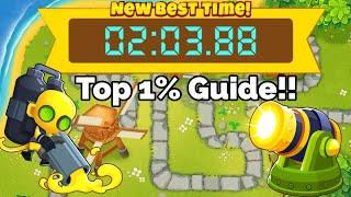 Btd6 Race “Speeding Through The Town Square” in 2:03.88 Top 1% Guide!!