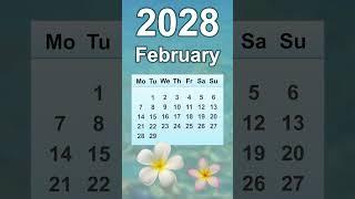 February 2028 Calendar