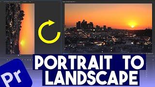 How To Rotate Video (Portrait To Landscape) In Adobe Premiere Pro CC