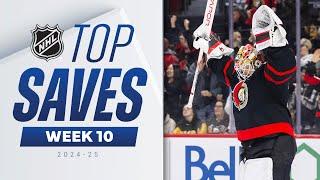 "A Dynamite Stop!"  Top NHL Saves of Week 10 | 2024-25 Highlights