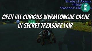 Open All Curious Wyrmtongue Cache in Secret Treasure Lair | Nethershards Farming