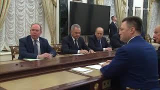 Putin speaking with silovik members