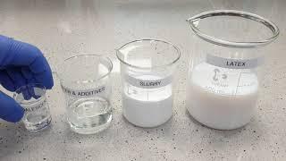 Preparation of latex paint in the lab-scale from all liquid ingredients