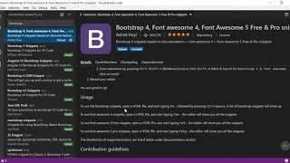 Install Bootstrap 4 in VS Code