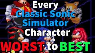 Ranking EVERY Character In Roblox Classic Sonic Simulator V11 from WORST to BEST