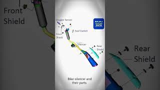 Bike silencer with Oxygen sensor. @bike@service@mechanic @autocenter @sajir bike guru#mechanicbhai
