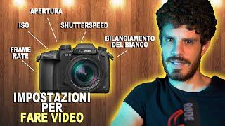 Come IMPOSTARE la FOTOCAMERA per fare VIDEO Impostazioni video macchina fotografica videomaker 2024